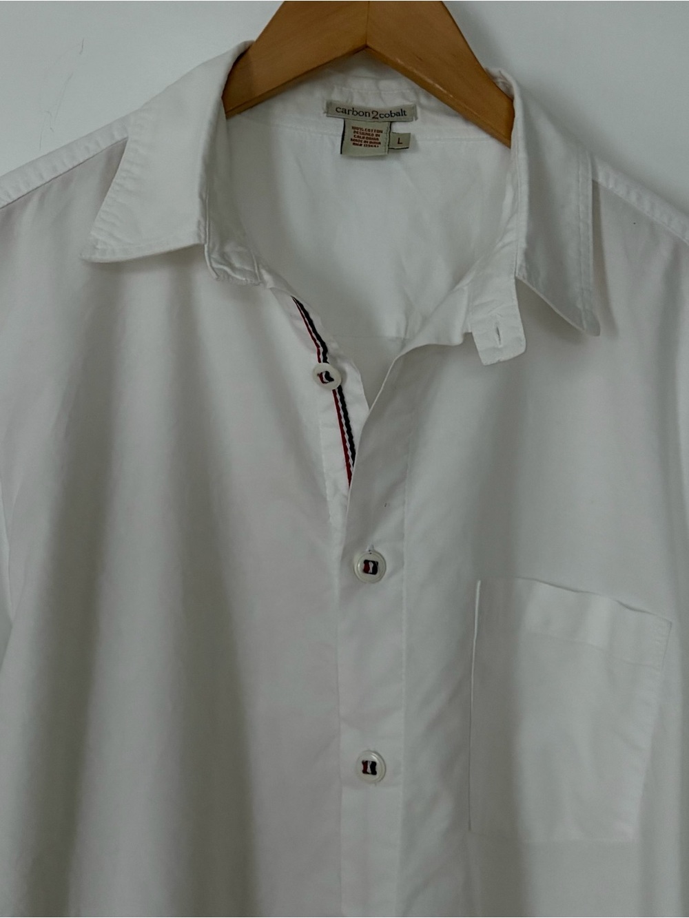 Carbon2Cobalt Men’s Size L Long Sleeve 100% Cotton Button Down Dress Shirt